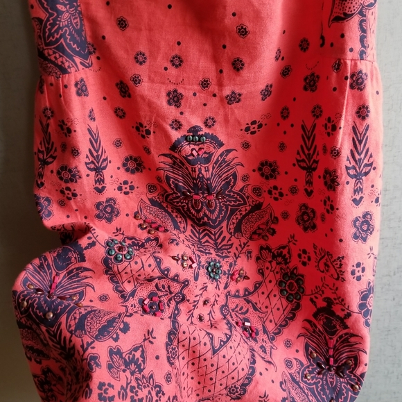 Free People Embellished Benji Linen Blend Dress - Picture 4 of 8